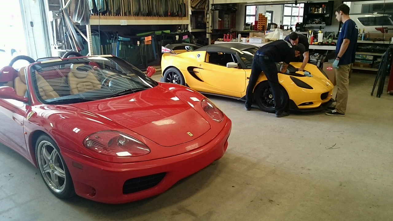 Ferrari and Lotus Windshield Replacements